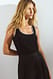 Black Singlet mit Kontrastnaht