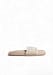 Beige gehäkelte Slipper mit Fußbett