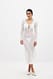 White Häkelstrickkleid