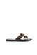DK Brown Leder-Sandalen mit überkreuzten Riemchen