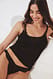 Wine Red V-Schnitt Wimpern-Tanga