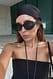 Black Sonnenbrille mit ovalem Gestell