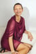 Wine Red drapiertes Cape-Minikleid