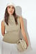 Black Jersey-Top mit Drapierung