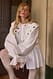 Offwhite Bluse mit Kordelzug-Detail