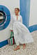 White Maxikleid mit Stickerei