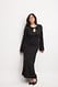 Black Fein gestricktes Maxikleid mit Schlüssellochausschnitt