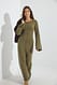 Light Green Fein gestricktes Maxikleid