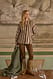 Yellow/Brown taillierter gestreifter Blazer
