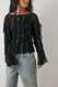 Black Spitzentop mit Volant