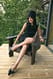Black Top mit Blumenapplikation
