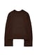 True Red Folded Sleeve Knitted Sweater