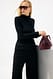 Black weite Hose mit gefaltetem Bund