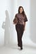 Grey Melange Tailliertes Baumwoll-T-Shirt mit Trichterausschnitt