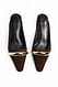 Brown Pumps mit Golddetail