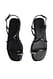 Black Riemchensandalen mit Golddetail