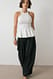 Black Neckholder-Top mit Falten
