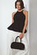 Black Neckholder-Top mit Falten