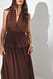 Brown Neckholder-Top mit Rüschen