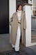 Beige Melange Oversize-Trenchcoat