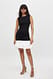 Black Minikleid aus Jersey mit Puffrock