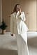 Champagne Maxirock aus Satin mit mittelhoher Taille