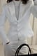 White taillierter Satin-Blazer