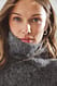 Nougat Strickpullover aus Alpakamischung mit Rollkragen