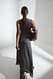 Grey Midikleid aus Strick mit asymmetrischem Saum