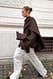 Brown Strick-Cape-Cardigan
