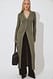 Khaki Green Midikleid aus Strickjacke