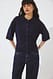 Navy Strickjacke mit Kragen