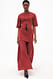 Rustic Red Maxikleid aus Strickmischung