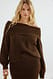 Dark Grey schulterfreier Strickpullover