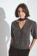 Offwhite Strick-Cardigan aus Wollmischung mit Puffärmeln