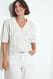 Offwhite Strick-Cardigan aus Wollmischung mit Puffärmeln