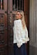 White Strickpullover mit Rundhalsausschnitt