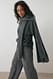 Dark Grey Strickpullover mit Schaldetail