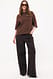 Brown Gestrickter Kurzarmpullover
