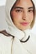 Cream Strickhaube mit Kordelzug