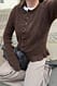 Red Strick-Cardigan aus Wolle-Mix mit Volant