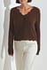 Brown Pointelle-Strickpullover aus Wollmischung