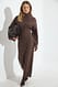 Black skulpturales Midikleid aus Wollmischung