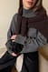Beige Pullover aus Strick aus Wollmischung mit Nahtdetail