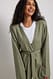Dusty Green Strick-Cardigan in Wickeloptik