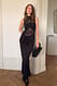 Black Maxikleid mit Spitzendetail