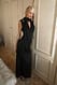 Black Maxikleid mit Spitzendetail