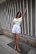 White Shorts mit Spitzendetail