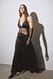Black Slipkleid aus Satin mit Spitzeneinsatz