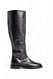 Black Leder-Reitstiefel